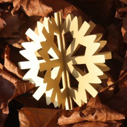 Scandinavian Snowflake, 2 stk. guld  