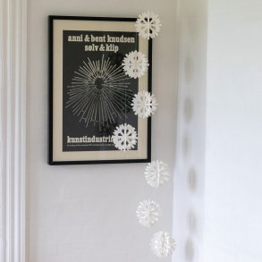Scandinavian Snowflake Mobile 7, white  
