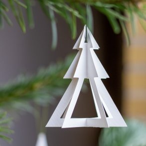 Geometrees, 2 pcs, white