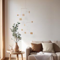 Quadrat mobile, 9 natur  