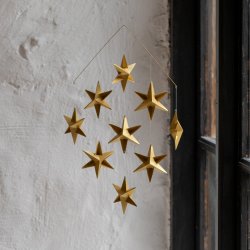 Sirius Stjerne Mobile mini, guld  