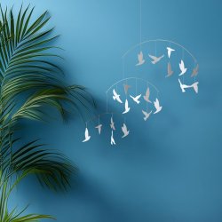 Bird Flocks Mobile white