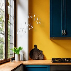 Bird Flocks Mobile white