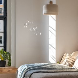 Bird Flocks Mobile white