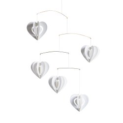 Clara Heart Mobile, white