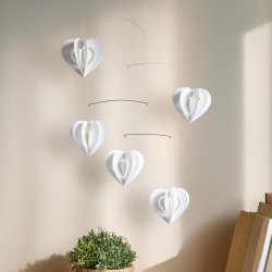 Clara Heart Mobile, white