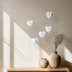 Clara Heart Mobile, white
