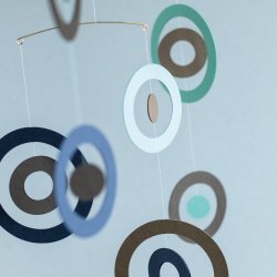 Bubble Mobile, green-brown