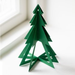 Geometrisk juletr, stor, grn  