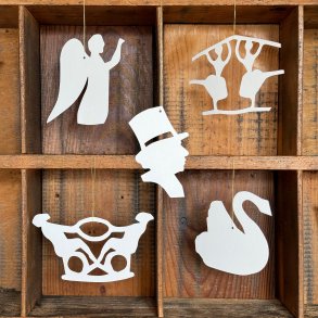 HC Andersen Christmas Ornaments, Bering, white