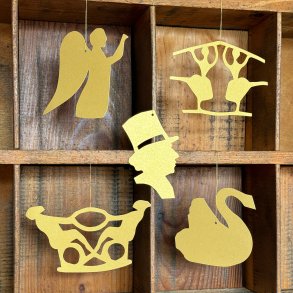 HC Andersen Christmas Ornaments, Bering, gold