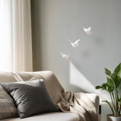 Butterfly Mobile, white