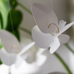 Butterfly Mobile, white