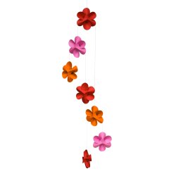 Flower Mobile, red-orange-pink