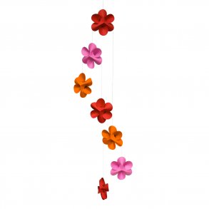 Flower Mobile, red-orange-pink