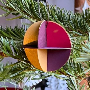 DIY Circle ornament, paper cut print template