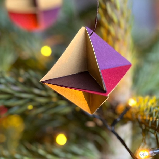 DIY Triangle ornament, paper cut print template