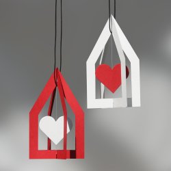 House of Spinning Heart, 2 pcs, red/white