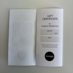 Gift certificate, print yourself