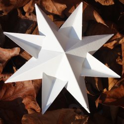 Ingrid 8-takket stjerne, hvid  