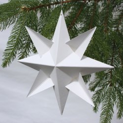 Ingrid 8-takket stjerne, hvid  