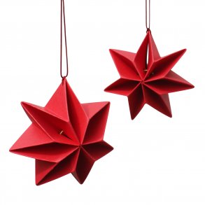 Mouritsen Pleated stars /6, red