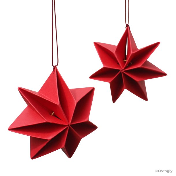 Mouritsen Pleated stars /6, red