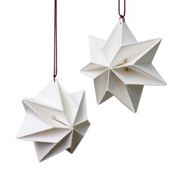 Mouritsen Pleated stars /6, white  