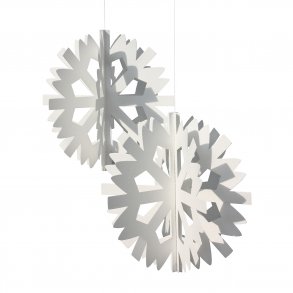 Scandinavian Snowflake, 2 pcs white  