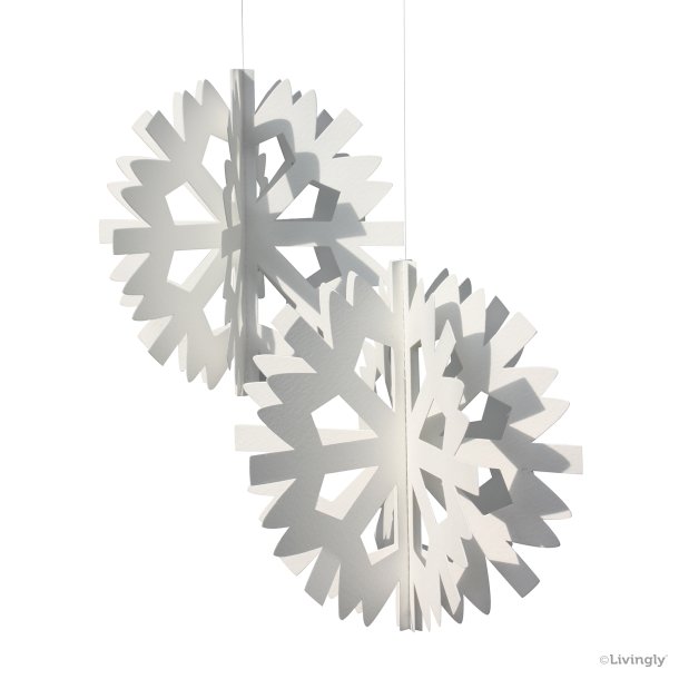 Scandinavian Snowflake, 2 pcs white  