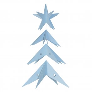 Star Tree, 23 cm, light blue