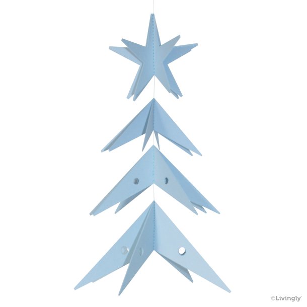 Stjernetr, 23 cm, lysebl  