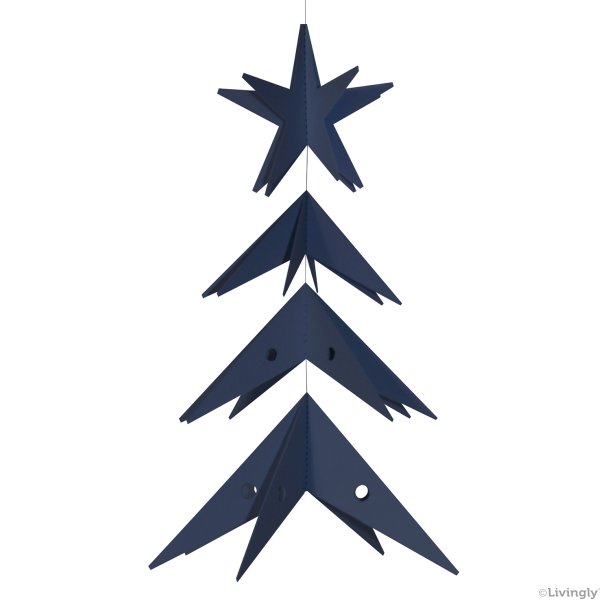 Stjernetr, 23 cm, mrkebl  
