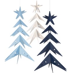 Star Tree, 23 cm, light blue