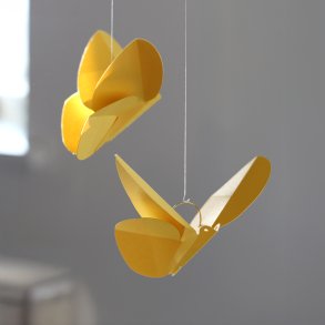 yellow paper butterflies