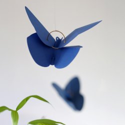 blue paper butterflies