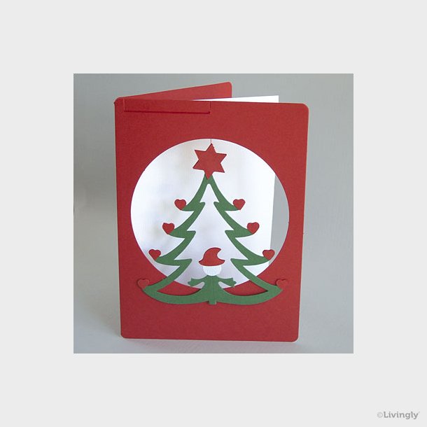 Christmas Tree w. Elf in Card