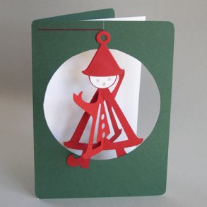 Elf in Dress in Card
