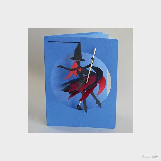 Witch in Card, blue