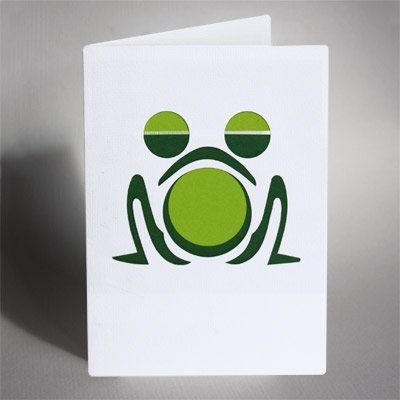 Frog Card - Greeting Cards - Livingly Paper Craft and Mobiles