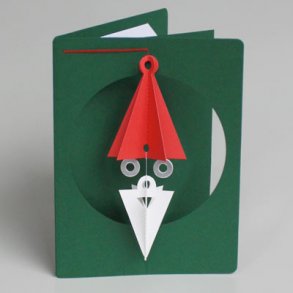 Twisting Santa Anno 2010 in card  