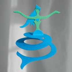 Havfrue, 11 cm, bl-grn