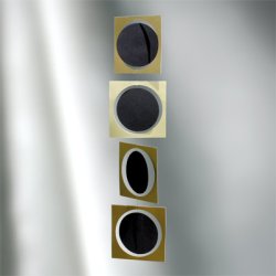 Circle Frame 4, guld-sort  