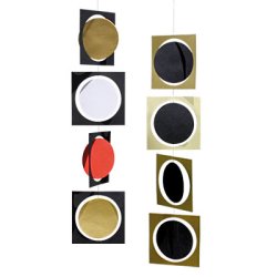 Circle Frame 4, guld-sort  