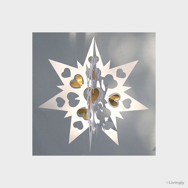 Double Star 18 cm, White/gold