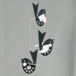 Mejsemobile, sort-hvid  