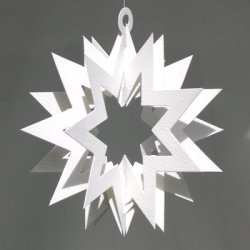 Folde-ud stjerne 2 stk, hvid  