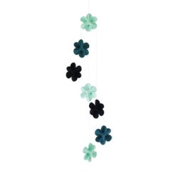 Flowers Mobile, green-blue