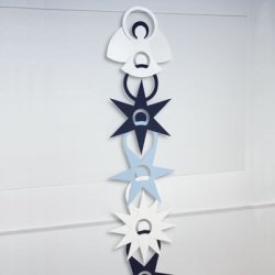 Paper Chain - Angel and Stars, 12 pcs