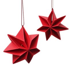 Mouritsen Plisse stjerner /6, rd  